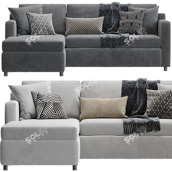 Barrett II Sectional Sofa Model 3D model image 3