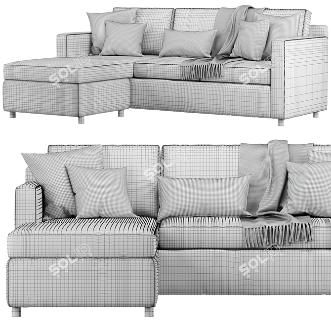 Barrett II Sectional Sofa Model 3D model image 4