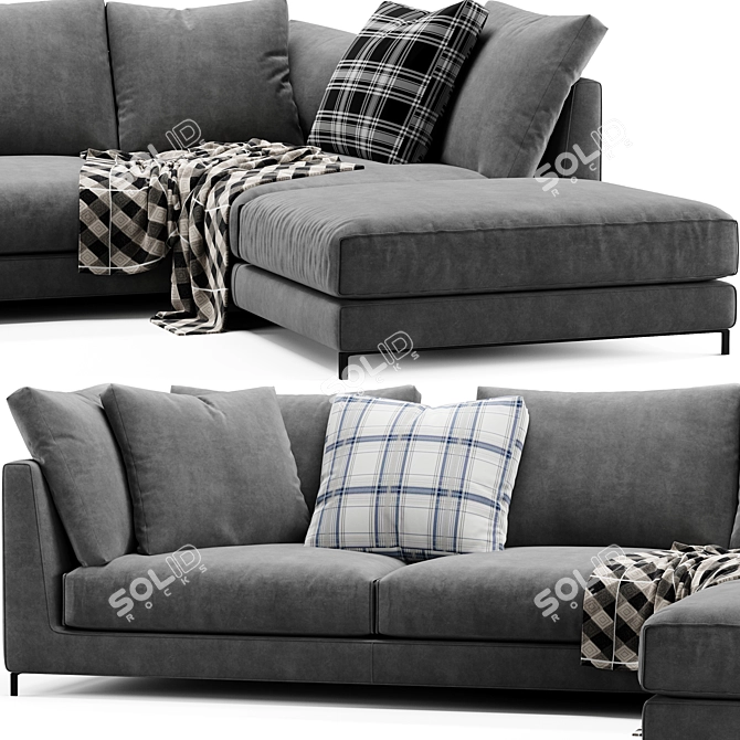 Modern B&B Italia Ray Sofa 3D model image 3