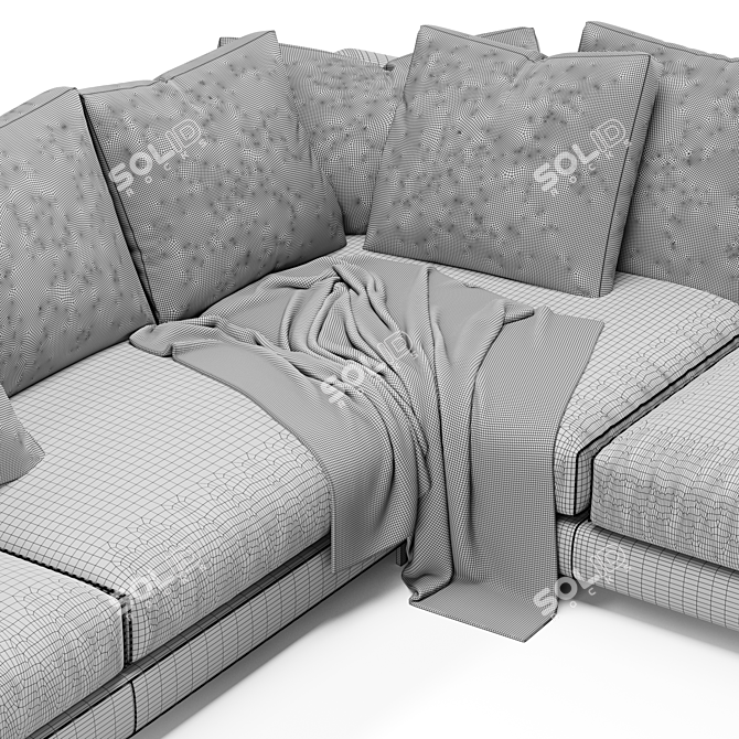 Modern B&B Italia Ray Sofa 3D model image 1