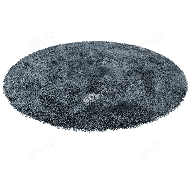 Plush Round Rug, Nine Colors 3D model image 4