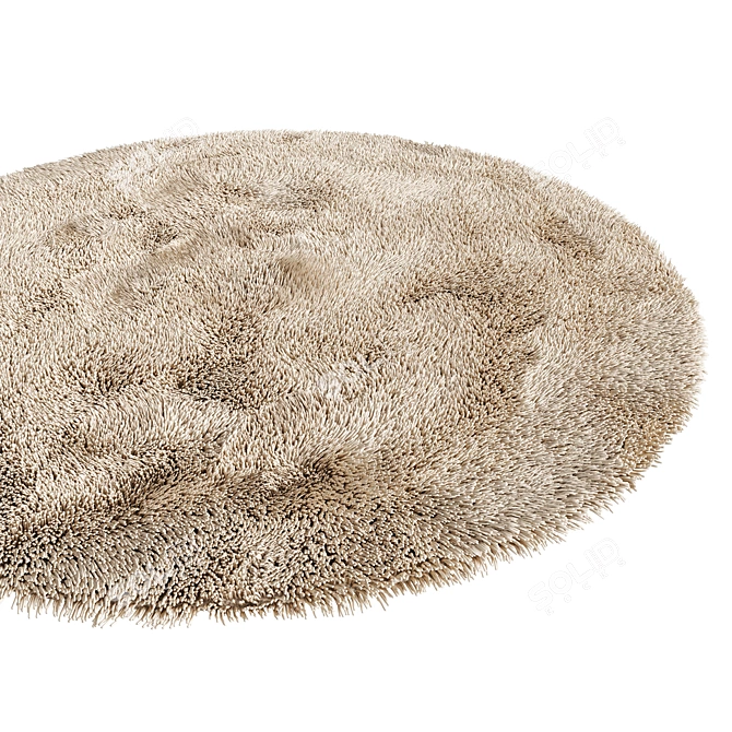 Plush Round Rug, Nine Colors 3D model image 6