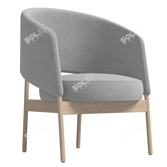 Collar Armchair Model 2014, Contemporary Design 3D model image 1