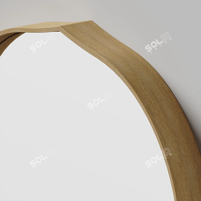 Jigra Walnut Floor Mirror 3D model image 5