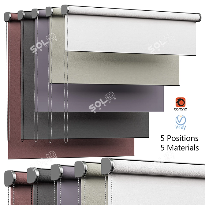 Versatile Roller Blinds 3D Model 3D model image 1