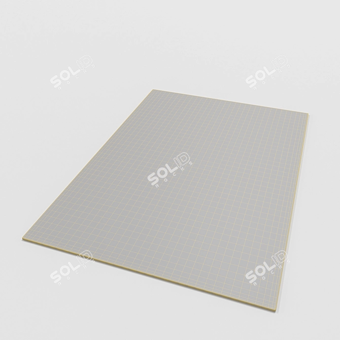 Modern Geometric Design Area Rug 3D model image 4