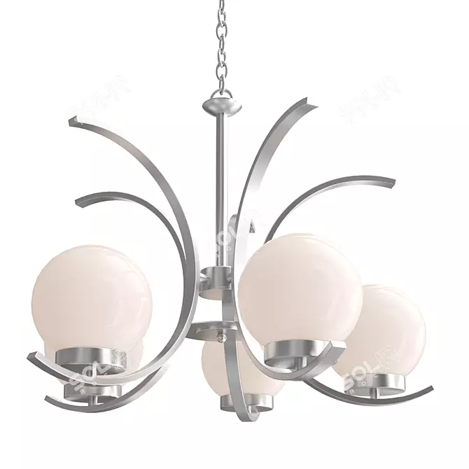 Elegant Chandelier Claudia A8055LM-5CC 3D model image 3