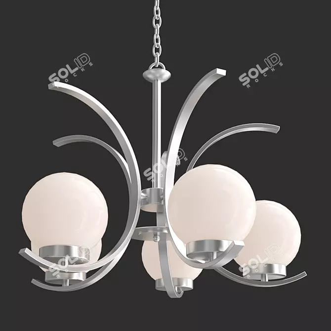 Elegant Chandelier Claudia A8055LM-5CC 3D model image 4