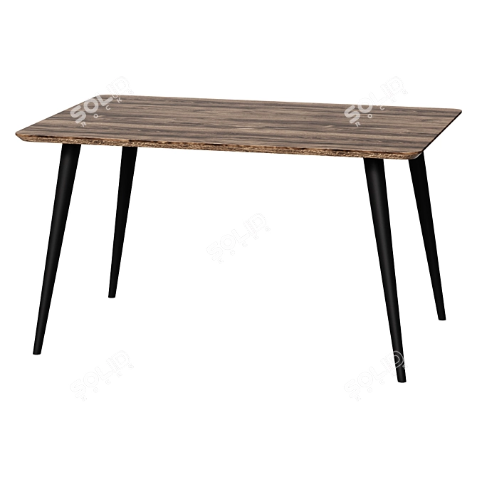 Modern Ronda Black Dining Table 3D model image 1