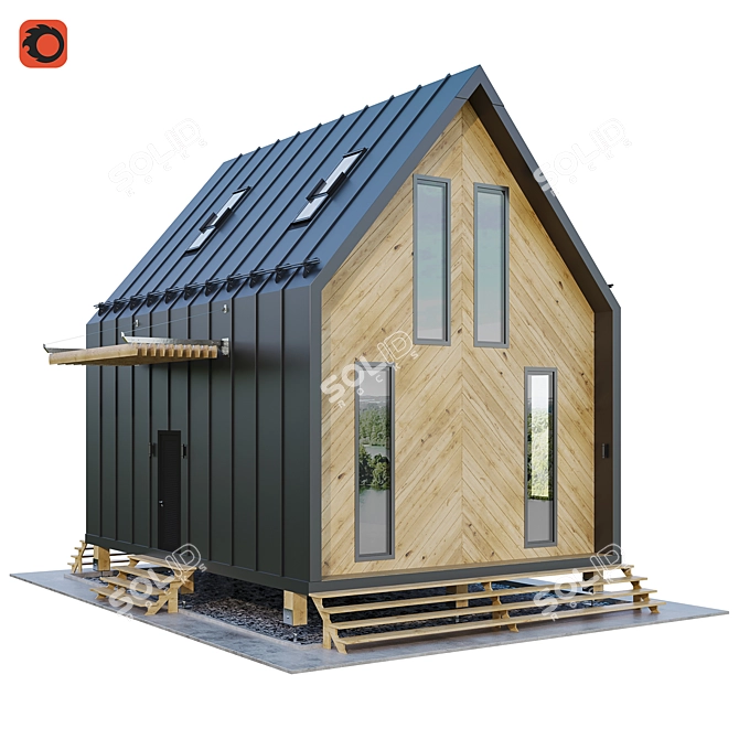 Cozy Barnhouse Model - 3DsMax 3D model image 1