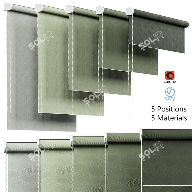 High-Quality Roller Blinds Model 3D model image 1