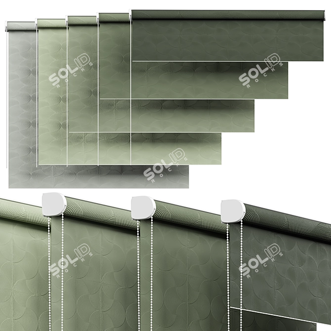 High-Quality Roller Blinds Model 3D model image 2