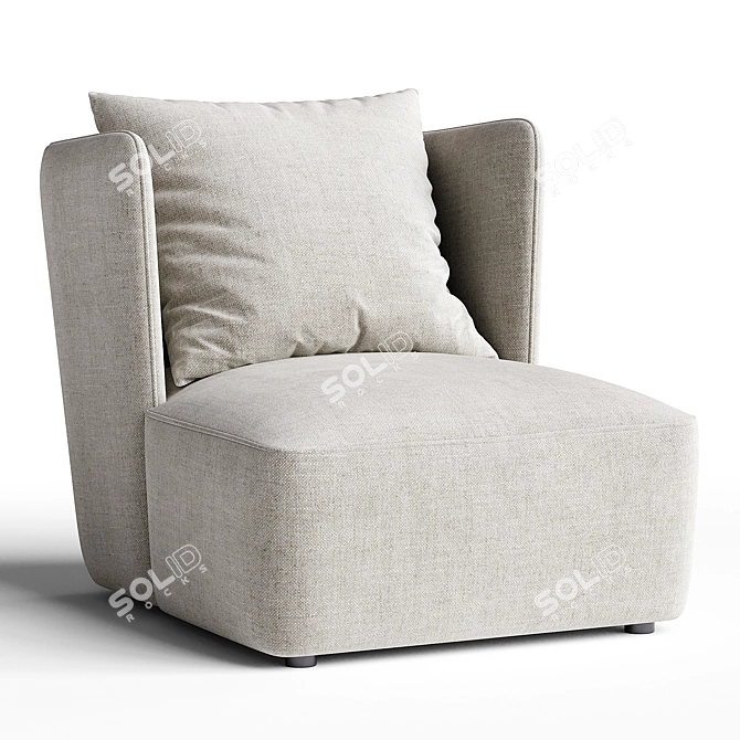 Modern Elvina Fabric Armchair - 

Translation: Современное кресло из ткани Эльвина 3D model image 1