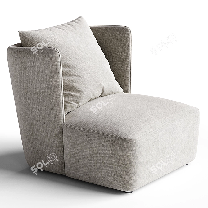 Modern Elvina Fabric Armchair - 

Translation: Современное кресло из ткани Эльвина 3D model image 2