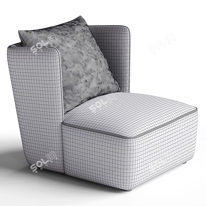 Modern Elvina Fabric Armchair - 

Translation: Современное кресло из ткани Эльвина 3D model image 3