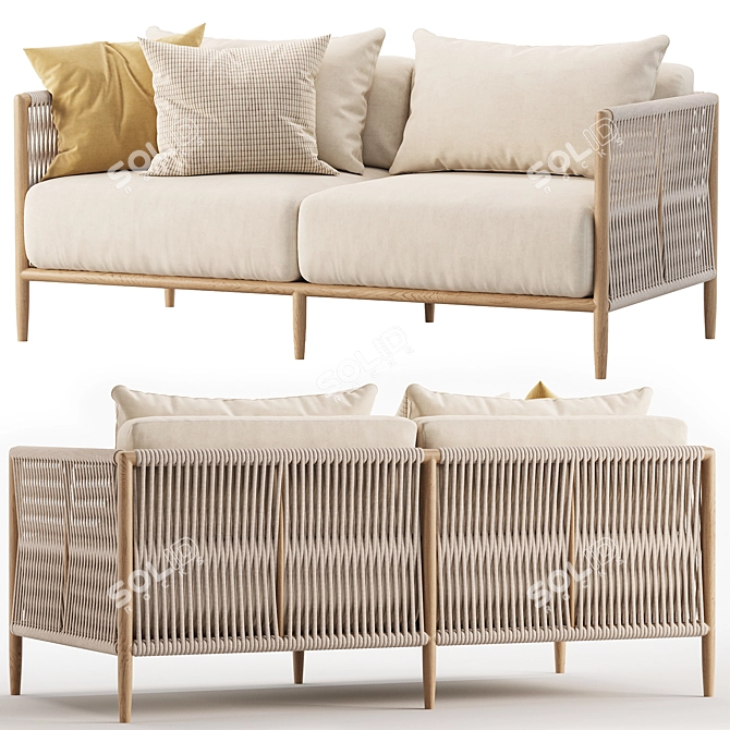 Brown Jordan Maldives Loveseat Sofa 3D model image 2