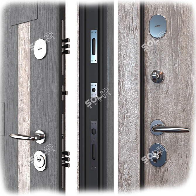 Rondo Metal Entry Door Kit 3D model image 2