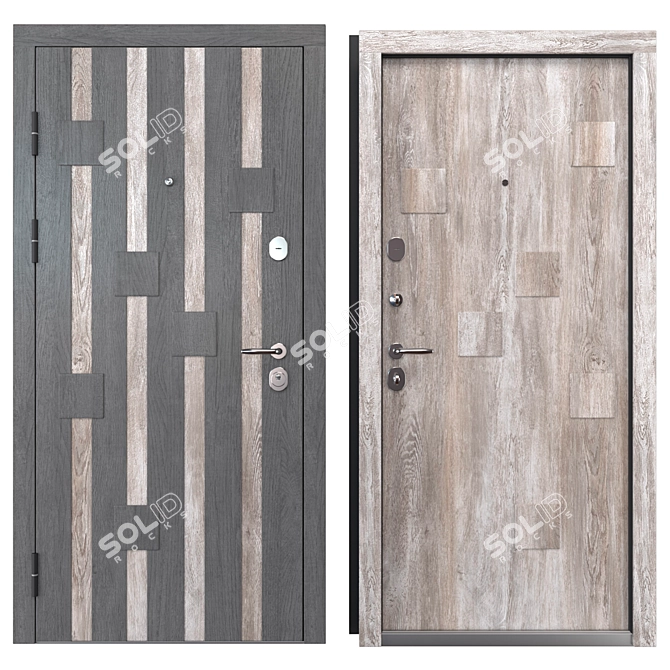 Rondo Metal Entry Door Kit 3D model image 3