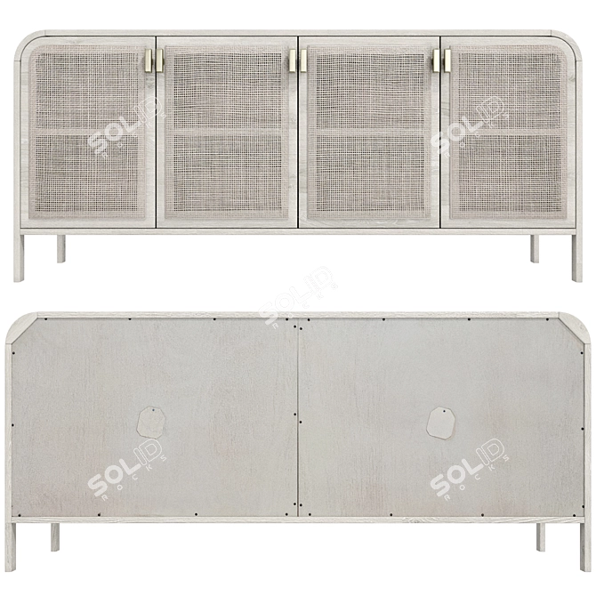 Elegant Brooke Quadro Sideboard 3D model image 1