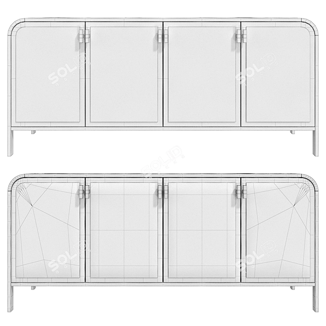 Elegant Brooke Quadro Sideboard 3D model image 2