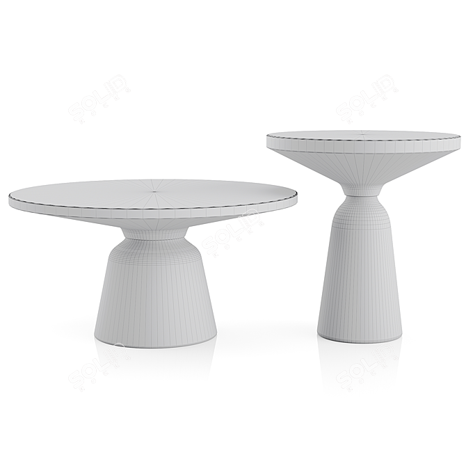 Vaso Glass Coffee Table Set 3D model image 7