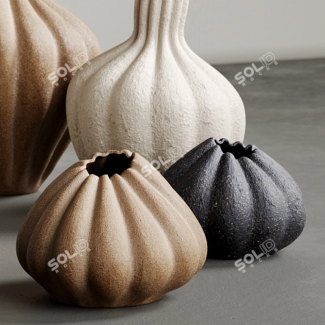 Elegant Decorative Vases Collection 3D model image 4