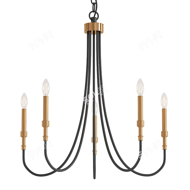 Farmhouse 5-Light Chandelier Lighting 3D model image 1