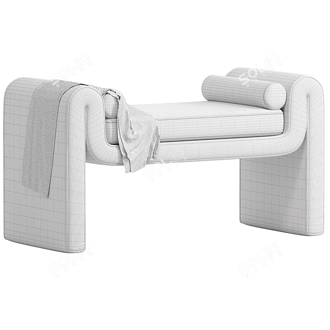 Elegant Mitchell Accent Bench Solution 3D model image 3