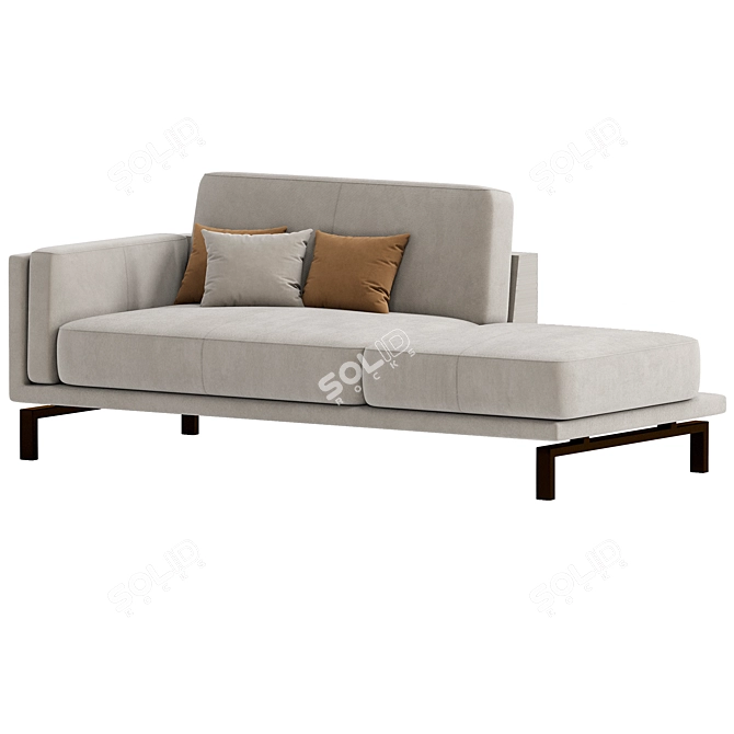 Elegant Modular Sofa Program 3D model image 1