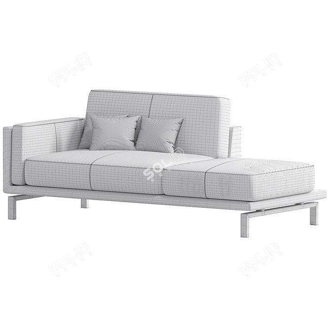 Elegant Modular Sofa Program 3D model image 3