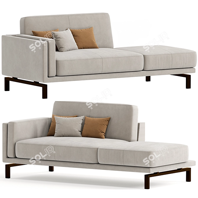 Elegant Modular Sofa Program 3D model image 4