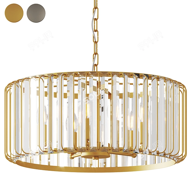 Elegant Freya Pendant Lighting 3D model image 1