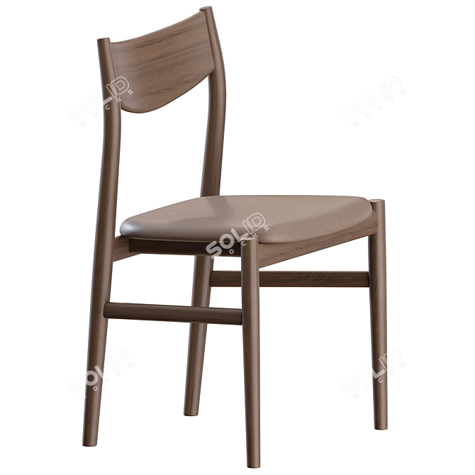 Contemporary Kamuy Side Chair Set 3D model image 7