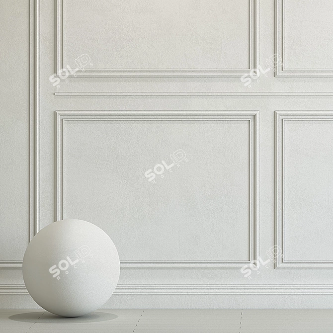 Decorative Plaster with Molding 272 3D model image 3