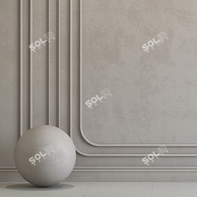 Decorative Plaster with Moulding 273 3D model image 3