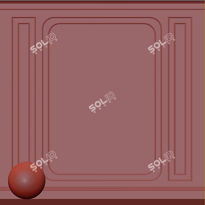 Decorative Plaster with Moulding 273 3D model image 4