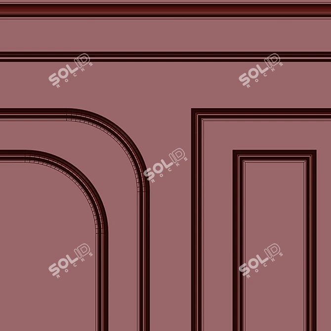 Decorative Plaster with Moulding 273 3D model image 5