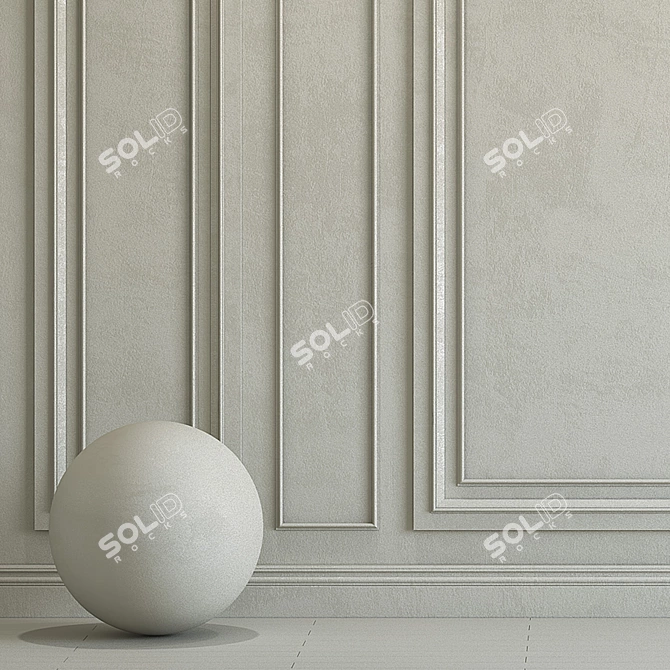 Decorative Stucco with Molding rtrimming 3D model image 3