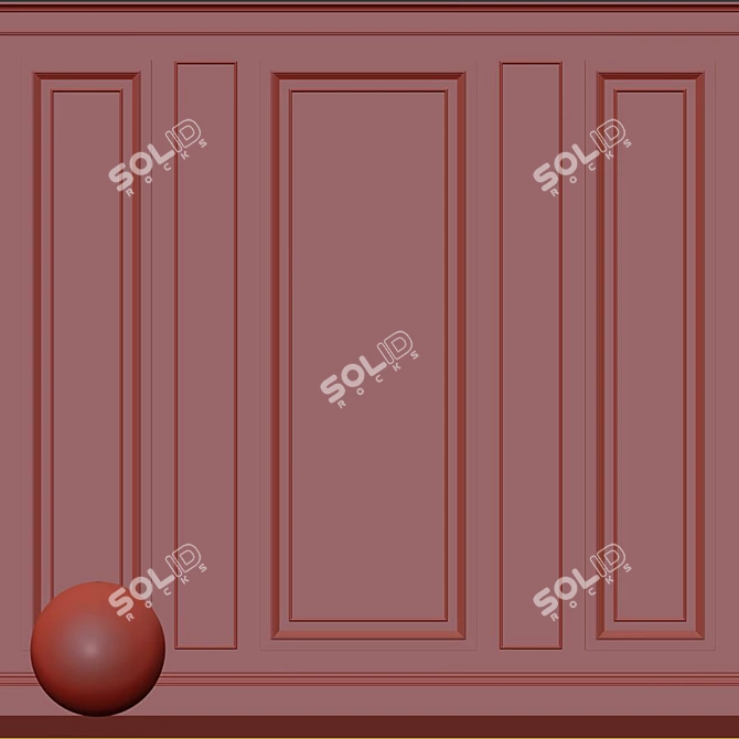 Decorative Stucco with Molding rtrimming 3D model image 4