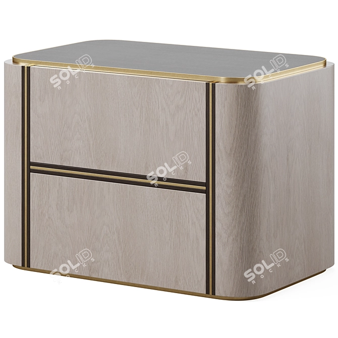 Elegant Frato Kent Bedside Table 3D model image 1