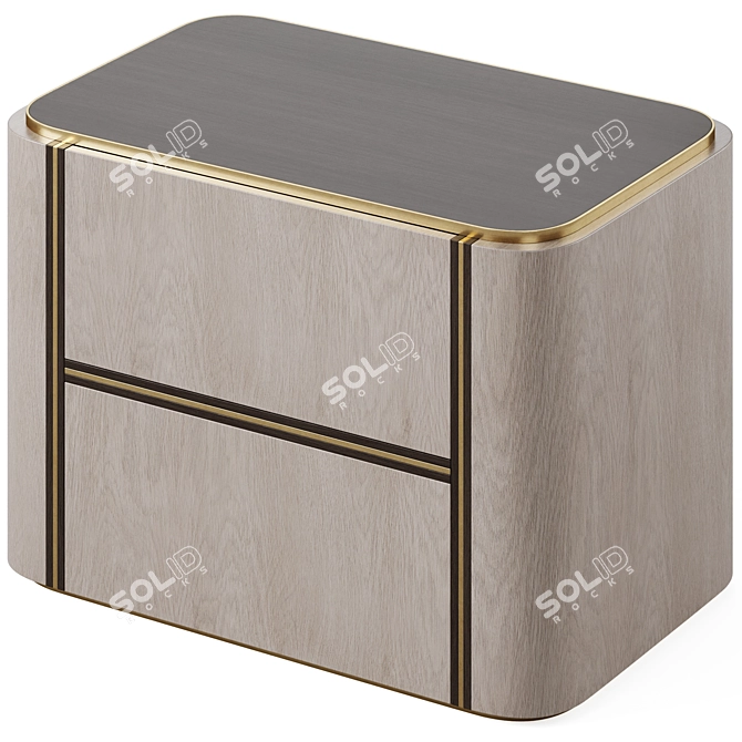 Elegant Frato Kent Bedside Table 3D model image 4