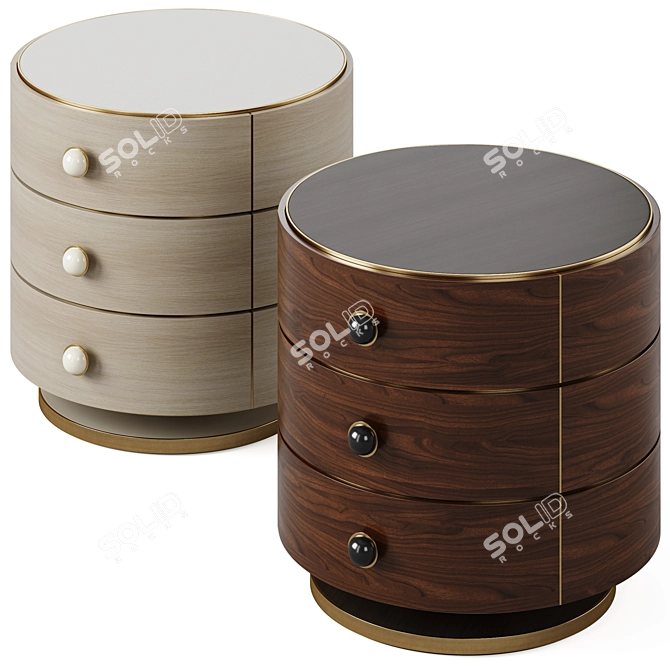 Elegant Parma Bedside Table 3D model image 4