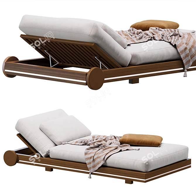 Elegant Portofino Sun Lounger Design 3D model image 4