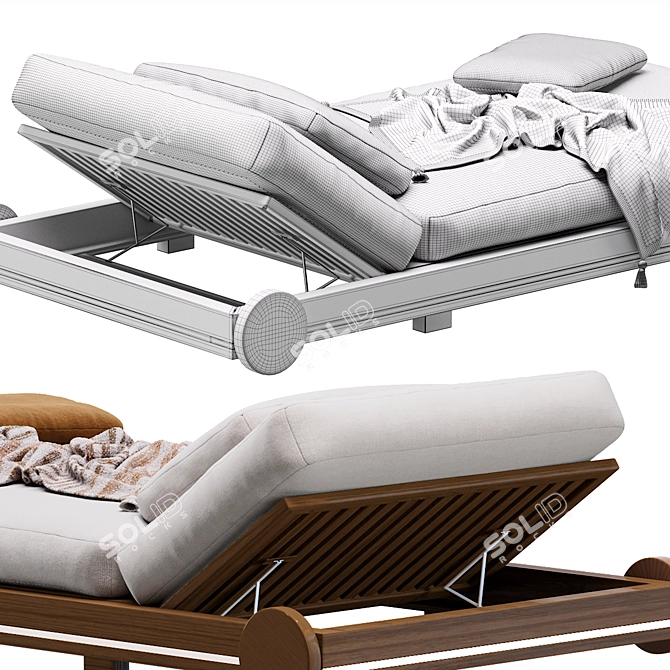 Elegant Portofino Sun Lounger Design 3D model image 7