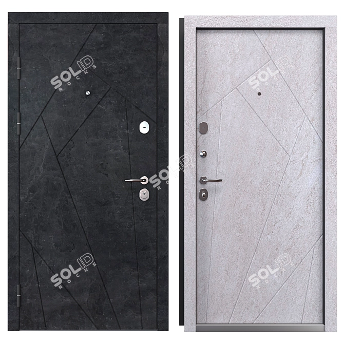 Flash Metal Entry Door Kit 3D model image 3