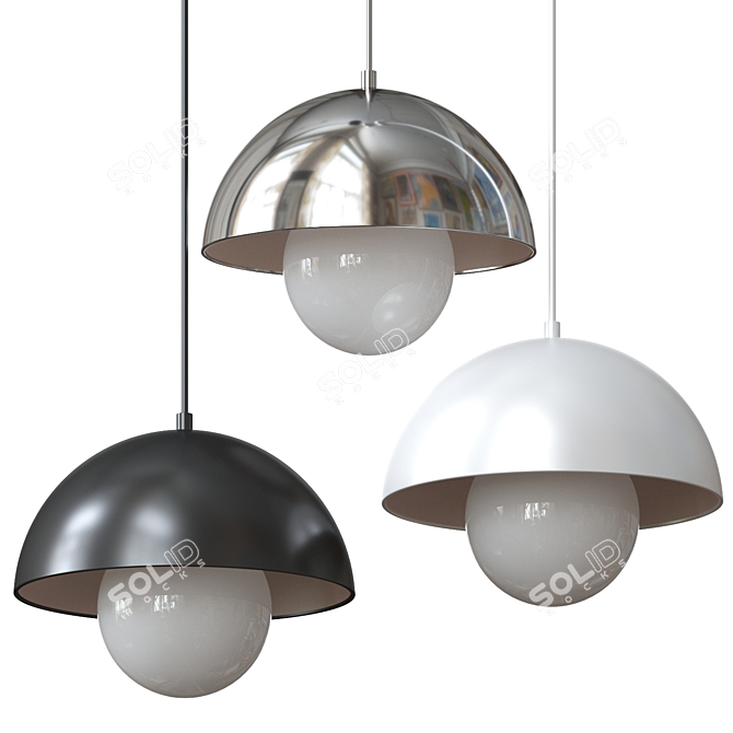 Spherical Teodor Pendant Lamps 3D model image 1