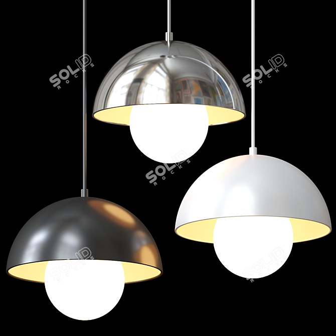Spherical Teodor Pendant Lamps 3D model image 2