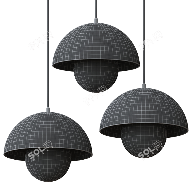 Spherical Teodor Pendant Lamps 3D model image 3