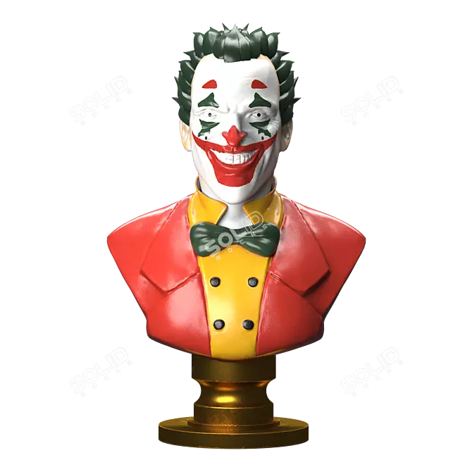 Lifelike Joker Statue 3D model image 4