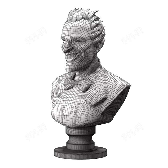 Lifelike Joker Statue 3D model image 5